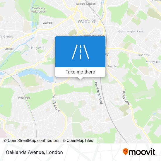 Oaklands Avenue map