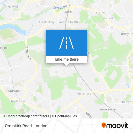 Ormskirk Road map