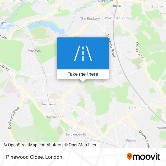 Pinewood Close map