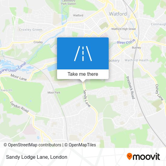 Sandy Lodge Lane map