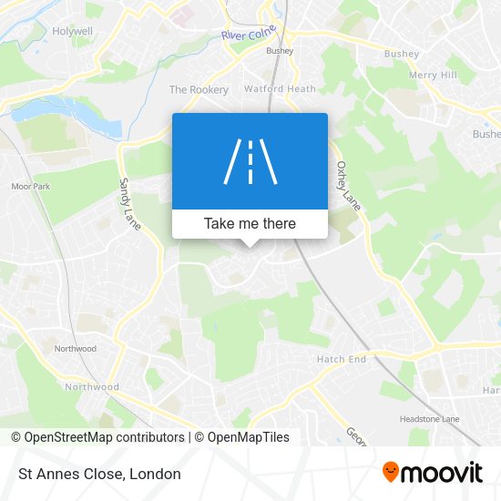 St Annes Close map