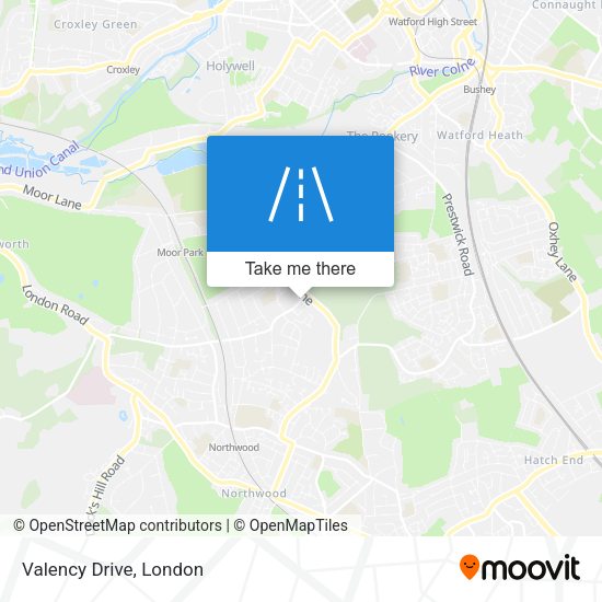 Valency Drive map