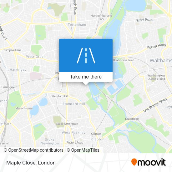Maple Close map