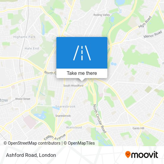 Ashford Road map