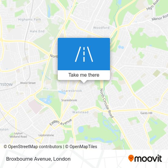 Broxbourne Avenue map