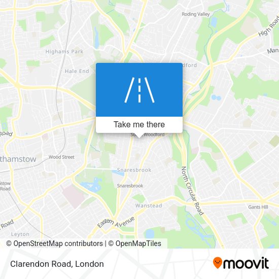 Clarendon Road map