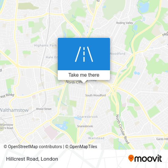 Hillcrest Road map