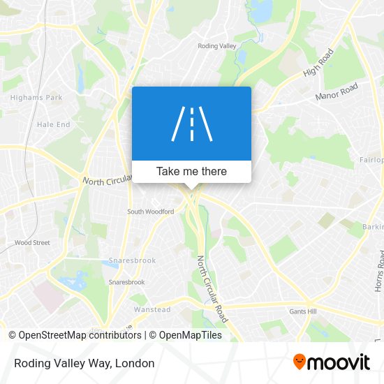 Roding Valley Way map
