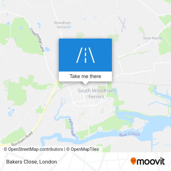 Bakers Close map