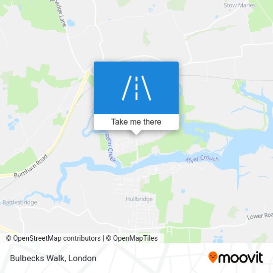 Bulbecks Walk map