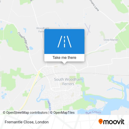 Fremantle Close map
