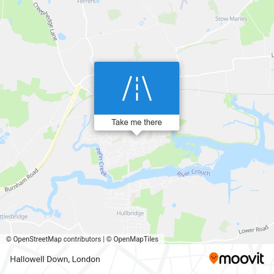 Hallowell Down map