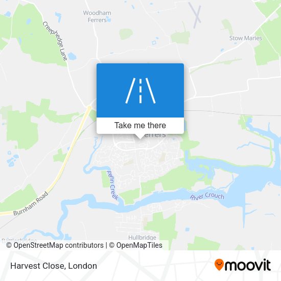 Harvest Close map