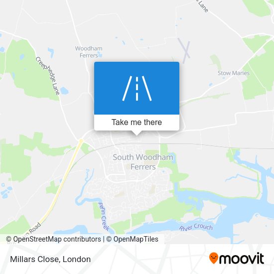 Millars Close map
