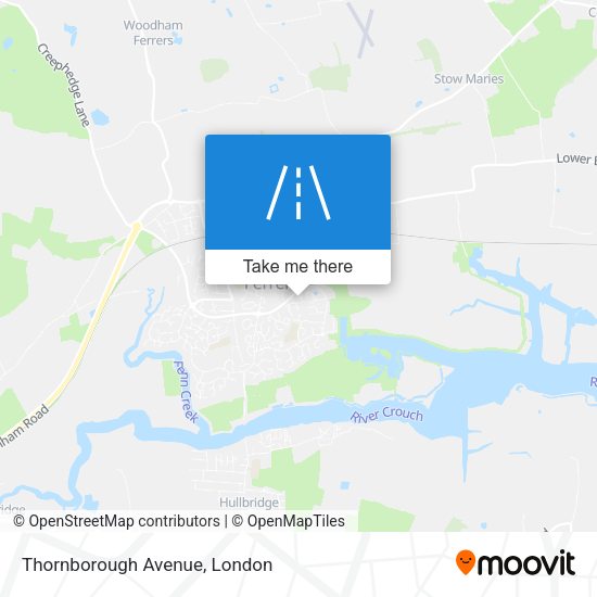 Thornborough Avenue map