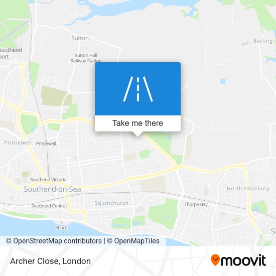 Archer Close map