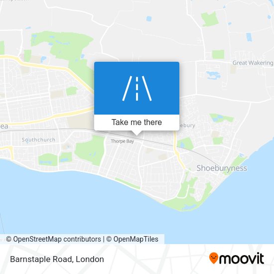 Barnstaple Road map