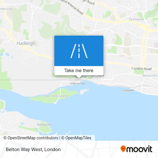 Belton Way West map