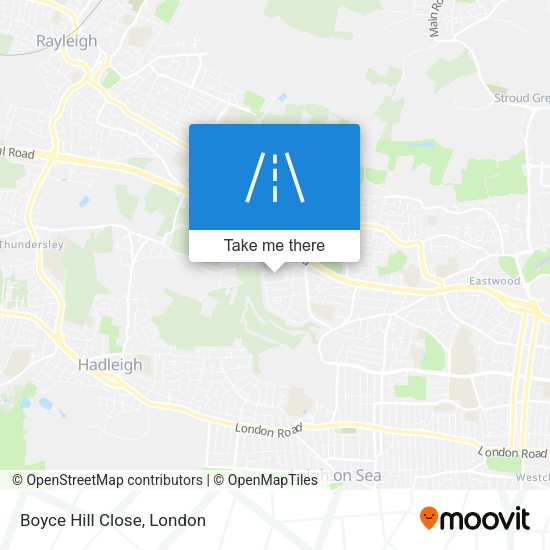 Boyce Hill Close map