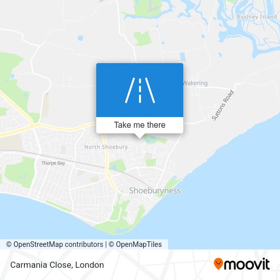 Carmania Close map