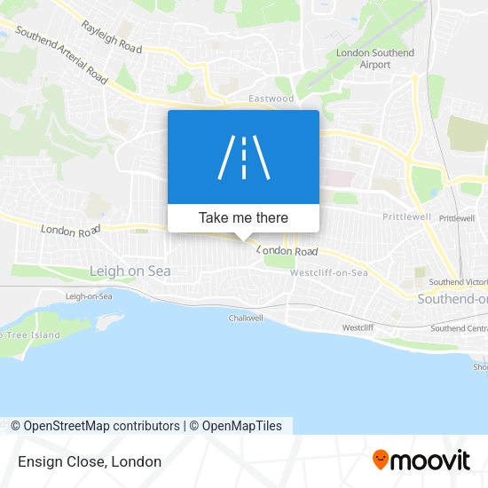 Ensign Close map