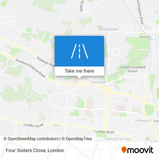 Four Sisters Close map