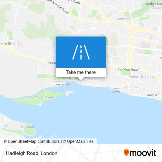 Hadleigh Road map