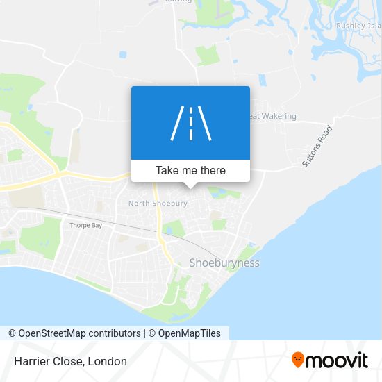 Harrier Close map
