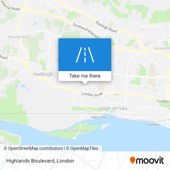 Highlands Boulevard map