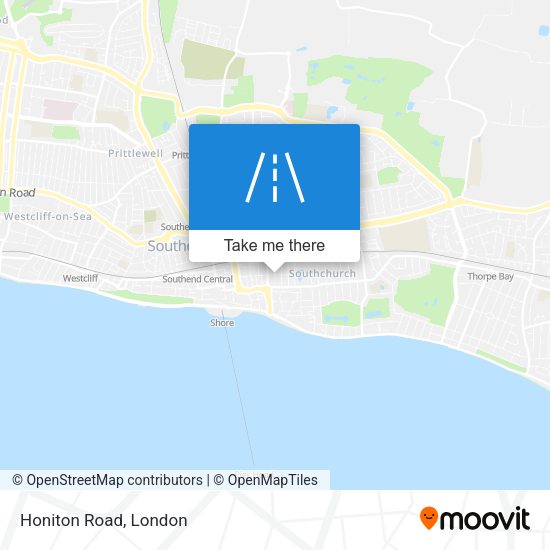 Honiton Road map