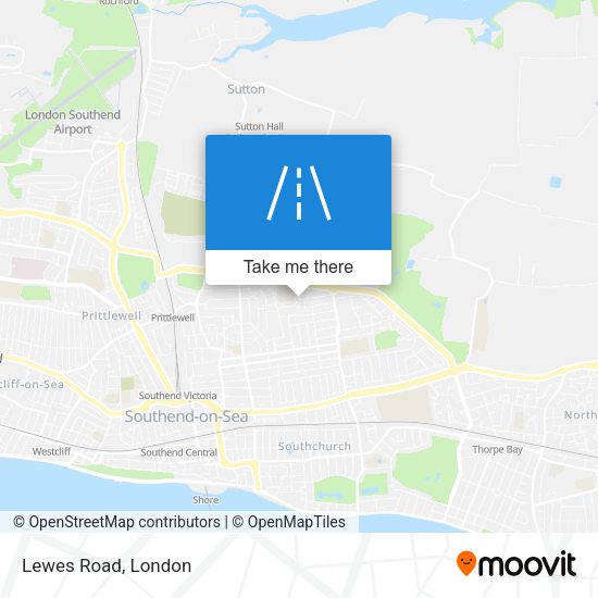 Lewes Road map