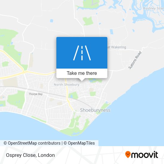 Osprey Close map