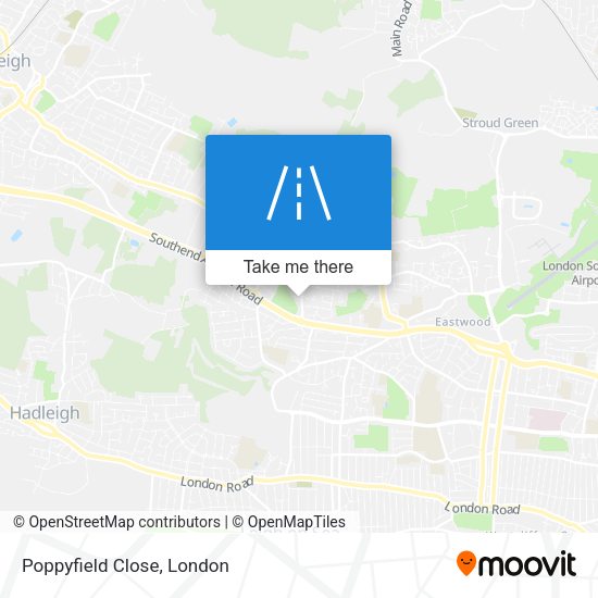Poppyfield Close map