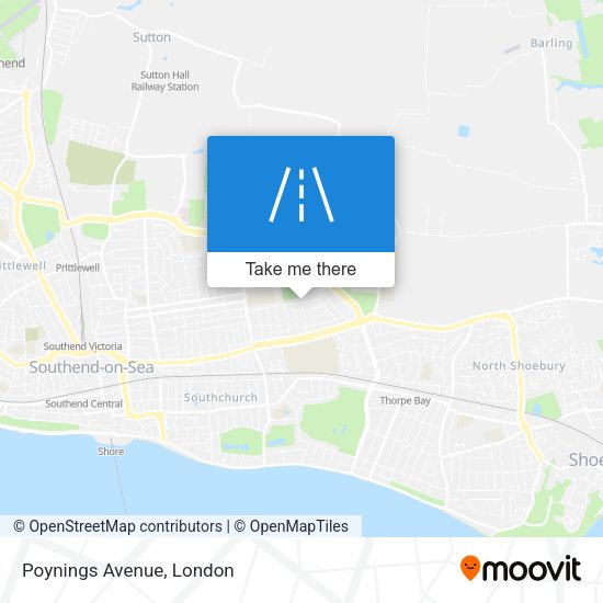 Poynings Avenue map