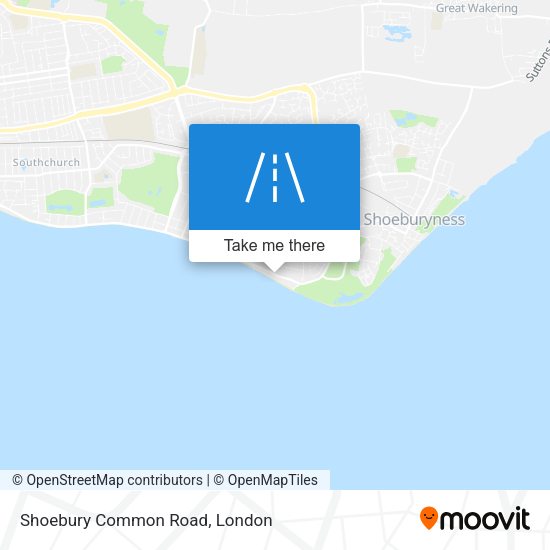 Shoebury Common Road map