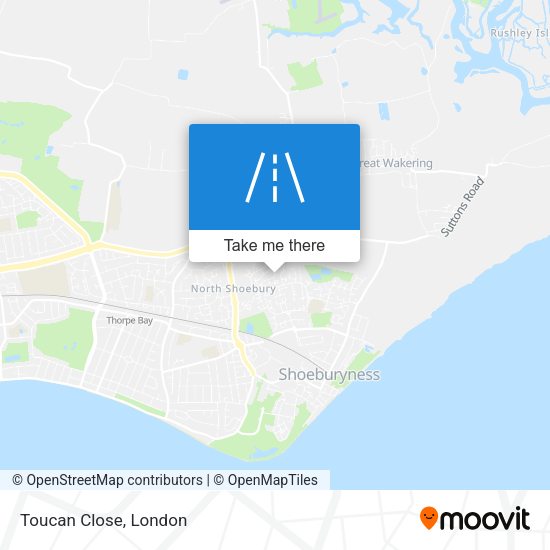 Toucan Close map