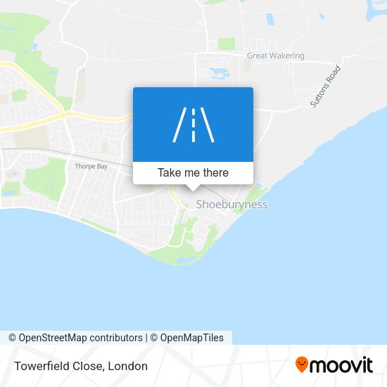 Towerfield Close map