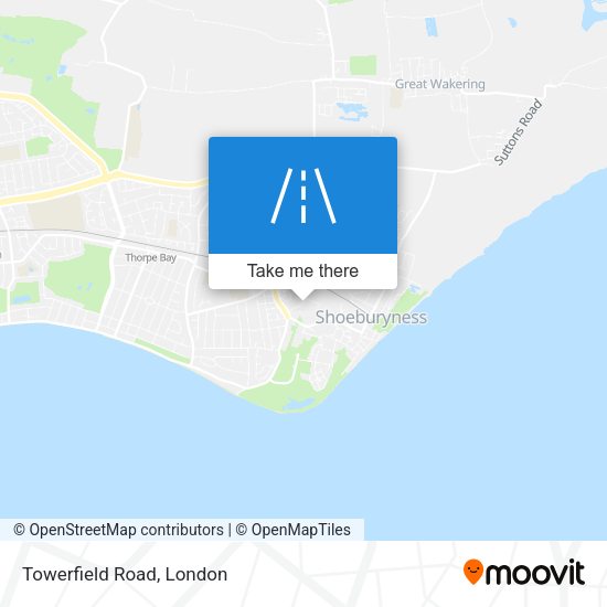 Towerfield Road map