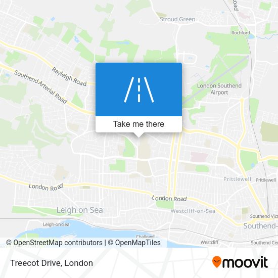 Treecot Drive map
