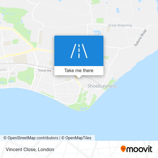 Vincent Close map