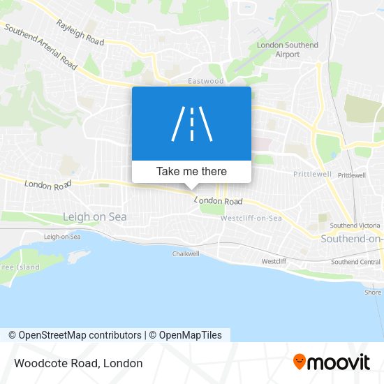 Woodcote Road map