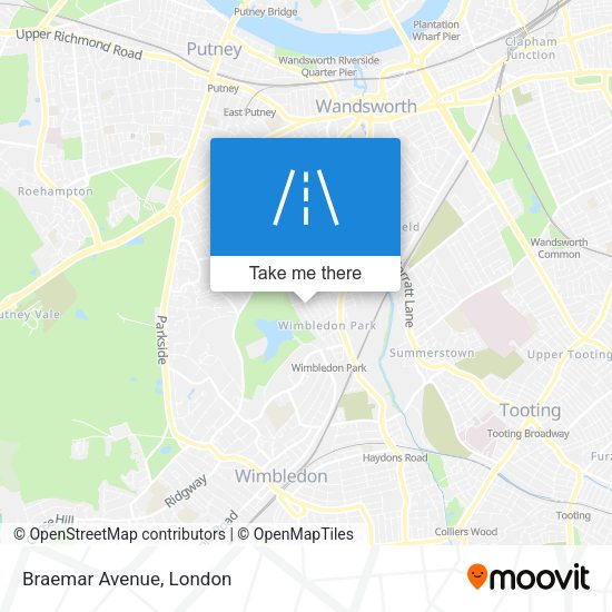 Braemar Avenue map