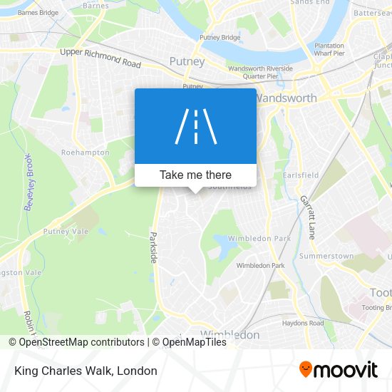 King Charles Walk map