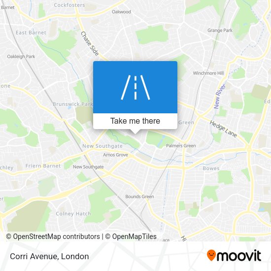 Corri Avenue map