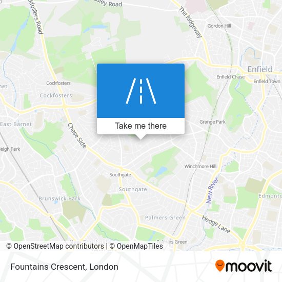 Fountains Crescent map
