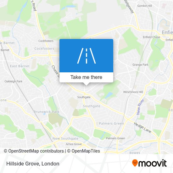 Hillside Grove map