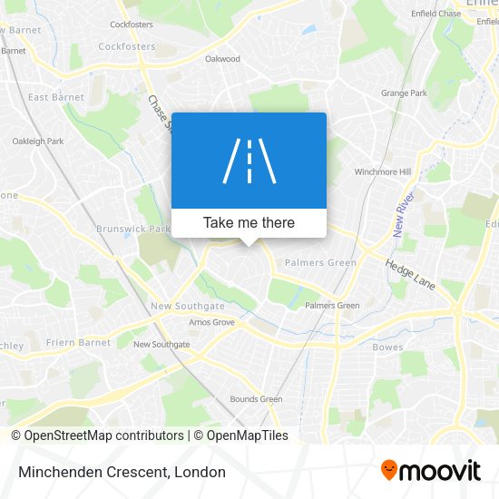 Minchenden Crescent map
