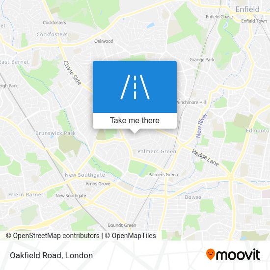 Oakfield Road map