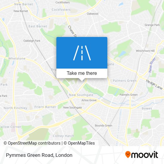 Pymmes Green Road map