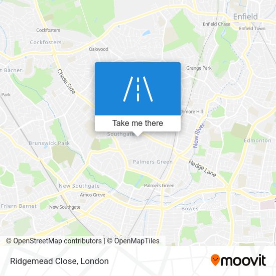 Ridgemead Close map